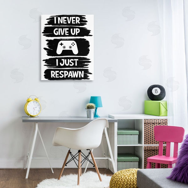 Stupell Industries Marcus Prime | Never Give Up Just Respawn Wall Art