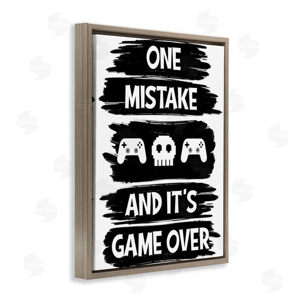 Stupell Industries Marcus Prime | One Mistake It's Game Over Wall Art
