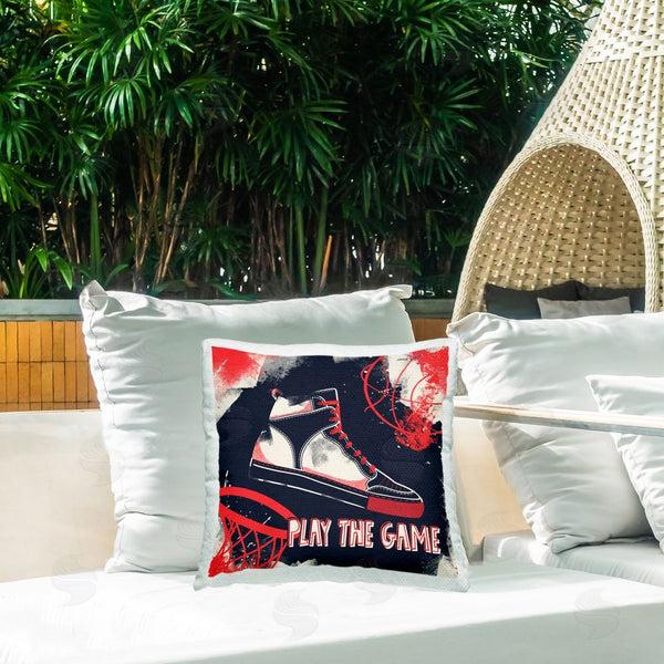 Stupell Industries Marcus Prime | Play The Game Urban Graffiti Printed Throw Pillow