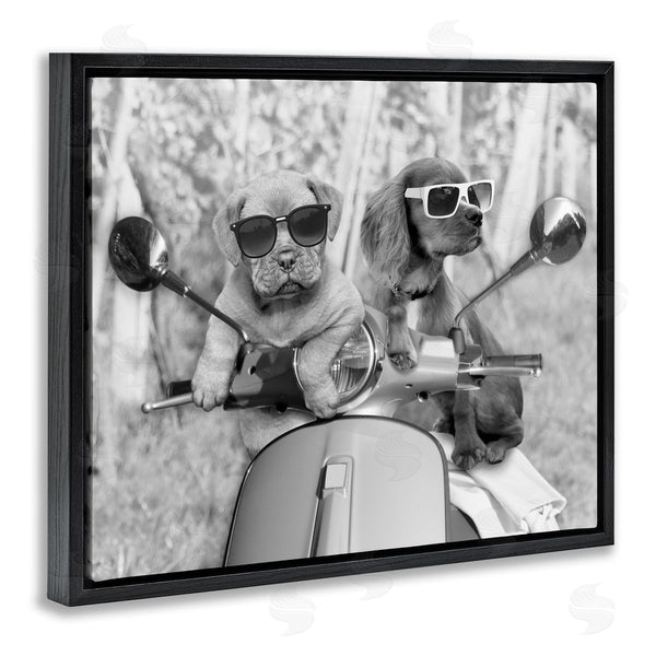 Stupell Industries Marcus Prime | Puppy Motorcycle Riding Buddies