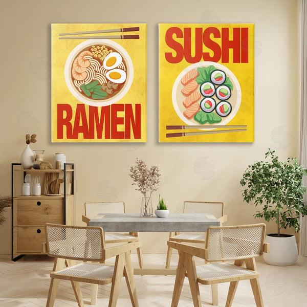 Stupell Industries Marcus Prime | Ramen & Sushi Japanese Cuisine Wall Art