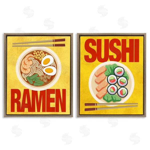 Stupell Industries Marcus Prime | Ramen & Sushi Japanese Cuisine Wall Art