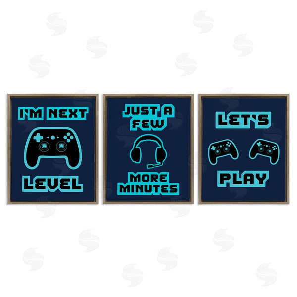 Stupell Industries Marcus Prime | Retro Blue Gaming Words Wall Art