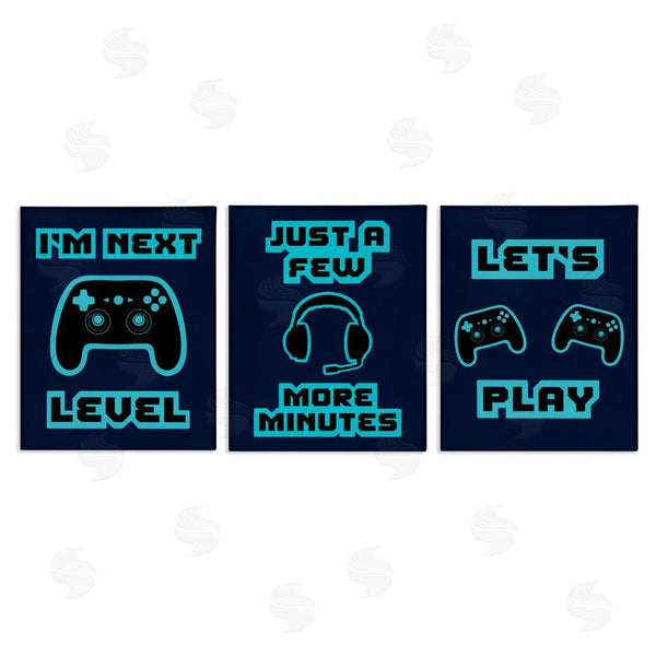 stupell industries Marcus Prime | Retro Blue Gaming Words Wall Art