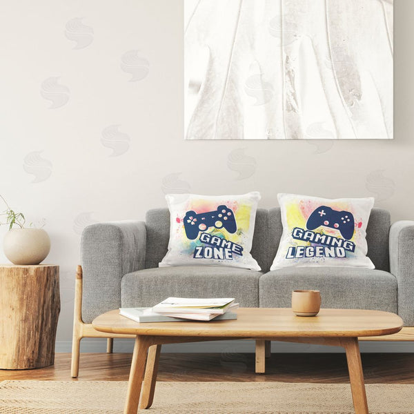 Stupell Industries Marcus Prime | Retro Splatter Game Phrases Printed Throw Pillow Set