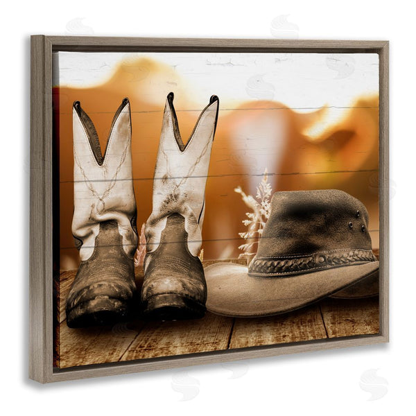 Stupell Industries Marcus Prime | Rustic Cowboy Boots Wall Art