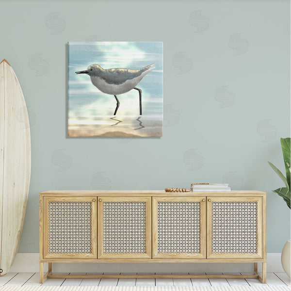 Stupell Industries Marcus Prime | Sandpiper Standing Coastal Ocean Tide Wall Art