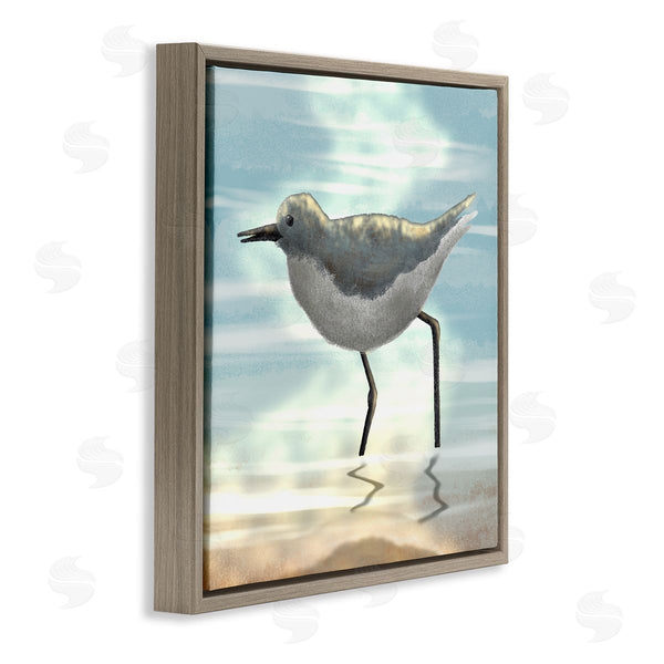 Stupell Industries Marcus Prime | Sandpiper Standing Coastal Ocean Tide Wall Art
