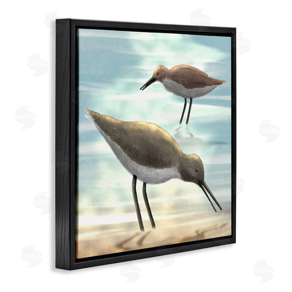 Stupell Industries Marcus Prime | Sandpipers Grazing Coastal Ocean Shore Wall Art