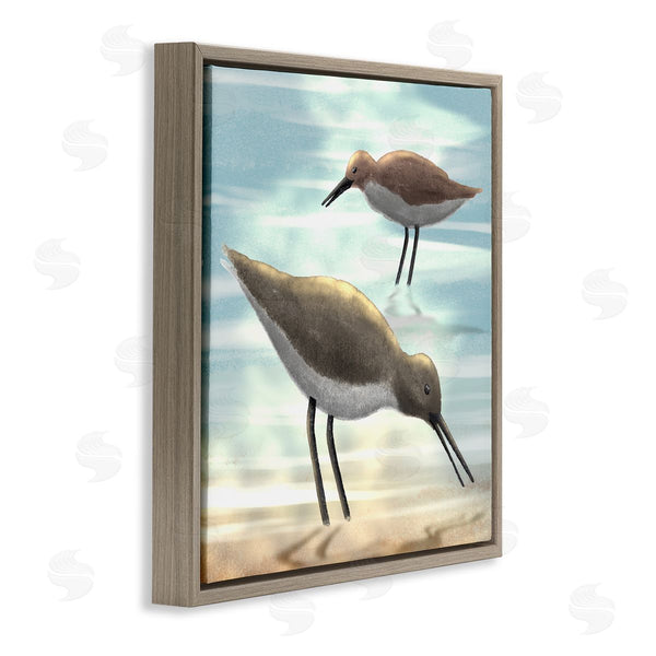 Stupell Industries Marcus Prime | Sandpipers Grazing Coastal Ocean Shore Wall Art