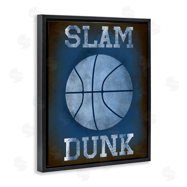 Stupell Industries Marcus Prime | Slam Dunk Navy Blue Sports