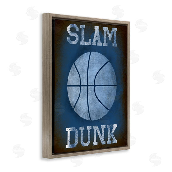 Stupell Industries Marcus Prime | Slam Dunk Navy Blue Sports
