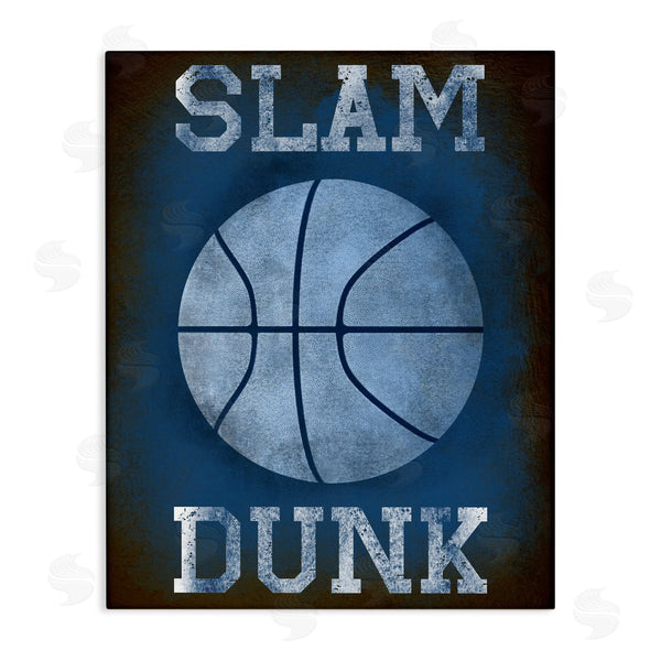 stupell industries Marcus Prime | Slam Dunk Navy Blue Sports