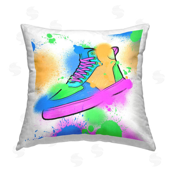 stupell industries Marcus Prime | Splattered Cool Sneakers Printed Throw Pillow