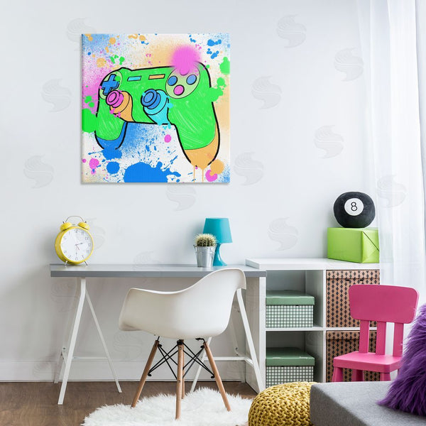 Stupell Industries Marcus Prime | Splattered Game Controller Wall Art