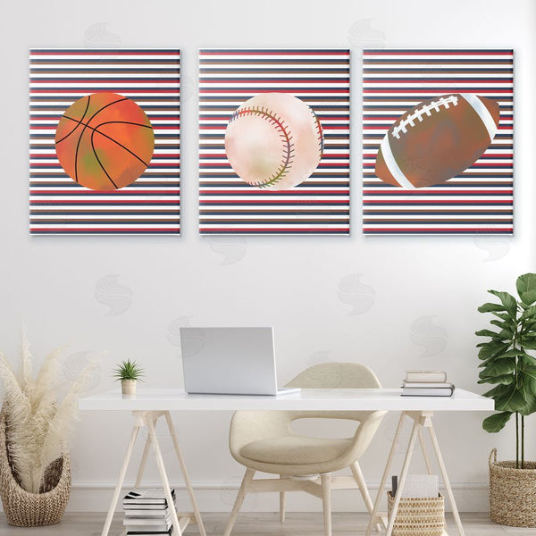 Stupell Industries Marcus Prime | Stripes And Sports Balls