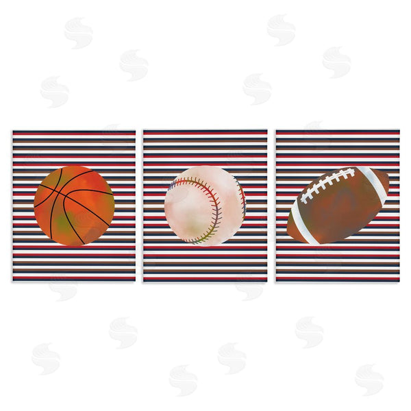 stupell industries Marcus Prime | Stripes And Sports Balls