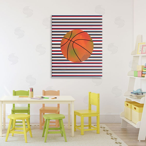 Stupell Industries Marcus Prime | Stripes And Sports Basketball