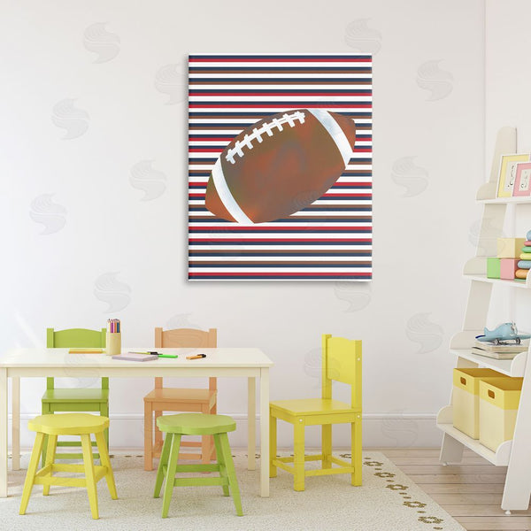 Stupell Industries Marcus Prime | Stripes And Sports Football