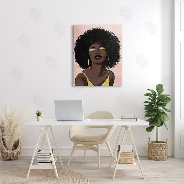 Stupell Industries Marcus Prime | Strong Woman With Glamour Cosmetics Glitz Eye Shadow Wall Art