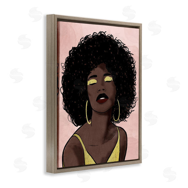 Stupell Industries Marcus Prime | Strong Woman With Glamour Cosmetics Glitz Eye Shadow Wall Art