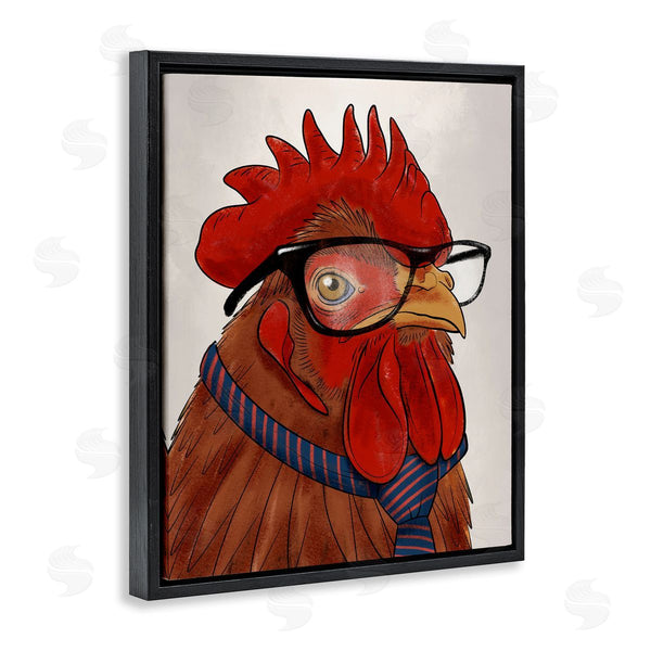 Stupell Industries Marcus Prime | Trendy Rooster With Tie Wall Art