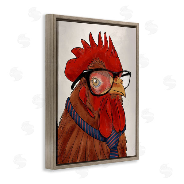 Stupell Industries Marcus Prime | Trendy Rooster With Tie Wall Art