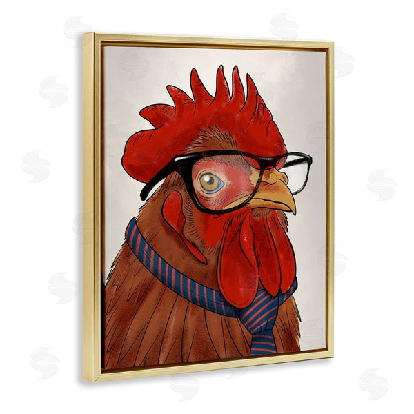 Stupell Industries Marcus Prime | Trendy Rooster With Tie Wall Art