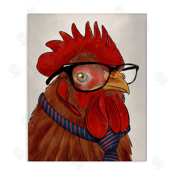 stupell industries Marcus Prime | Trendy Rooster with Tie Wall Art