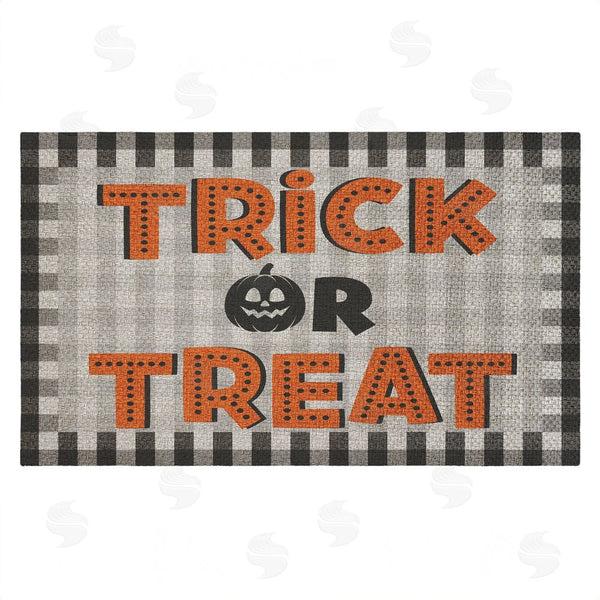 stupell industries Marcus Prime | Trick Or Treat Gingham Faux Sisal Door Mat