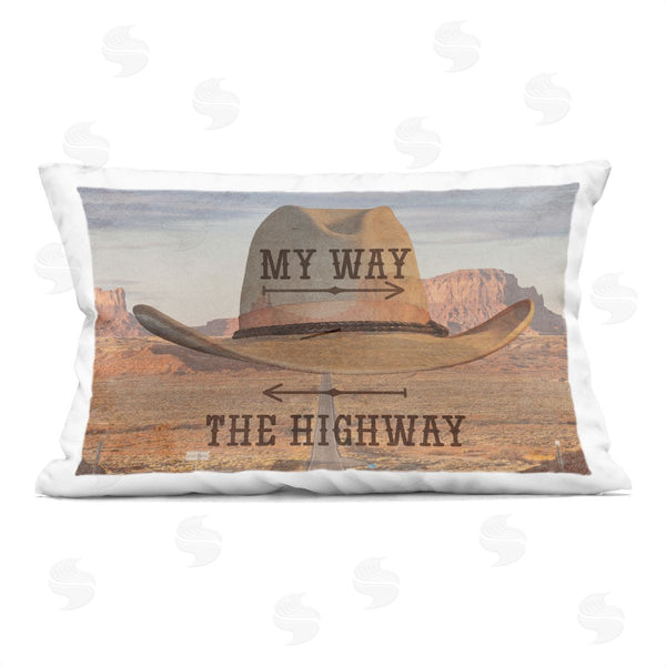 stupell industries Marcus Prime | Two Choices Funny Cowboy Printed Throw Pillow