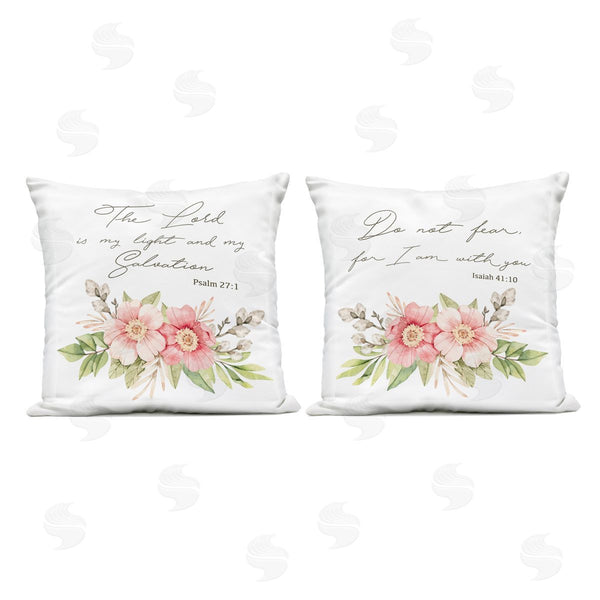 Stupell Industries Marcus Prime | Uplifting Faith Proverbs With Blooms Printed Throw Pillow Set