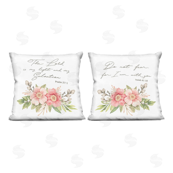 stupell industries Marcus Prime | Uplifting Faith Proverbs with Blooms Printed Throw Pillow Set