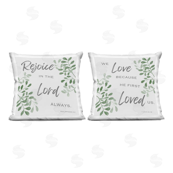 stupell industries Marcus Prime | Uplifting Prayers with Botanicals Printed Throw Pillow Set