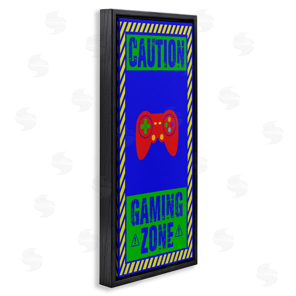 Stupell Industries Marcus Prime | Vibrant Caution Gaming Zone Wall Art