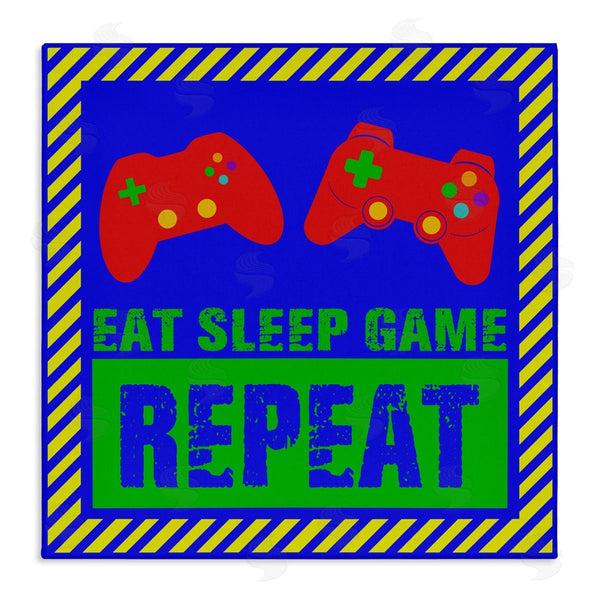 stupell industries Marcus Prime | Vibrant Eat Sleep Game Repeat Wall Art