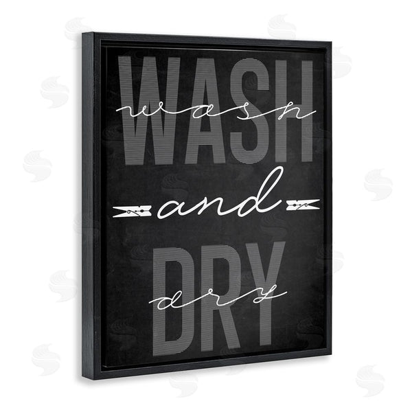 Stupell Industries Marcus Prime | Wash And Dry Black Minimal Wall Art
