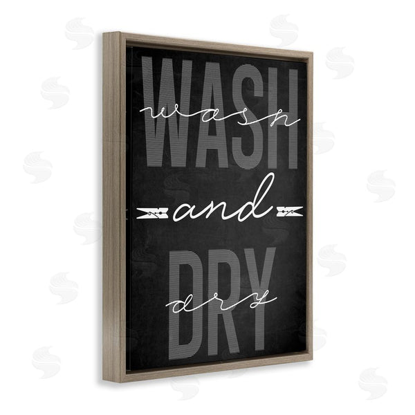 Stupell Industries Marcus Prime | Wash And Dry Black Minimal Wall Art