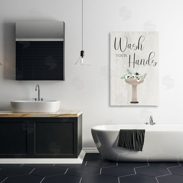 Stupell Industries Marcus Prime | Wash Your Hands Poppies Wall Art