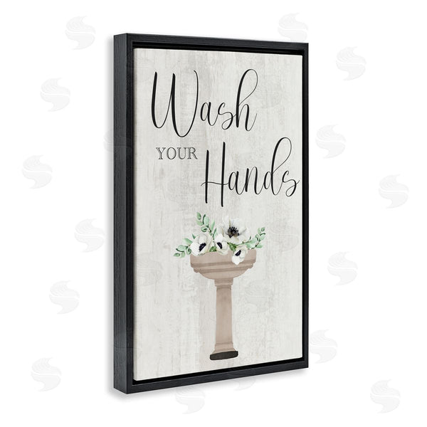 Stupell Industries Marcus Prime | Wash Your Hands Poppies Wall Art
