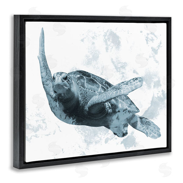 Stupell Industries Marcus Prime | Weathered Turtle Blue Portrait