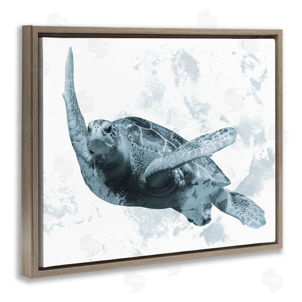 Stupell Industries Marcus Prime | Weathered Turtle Blue Portrait
