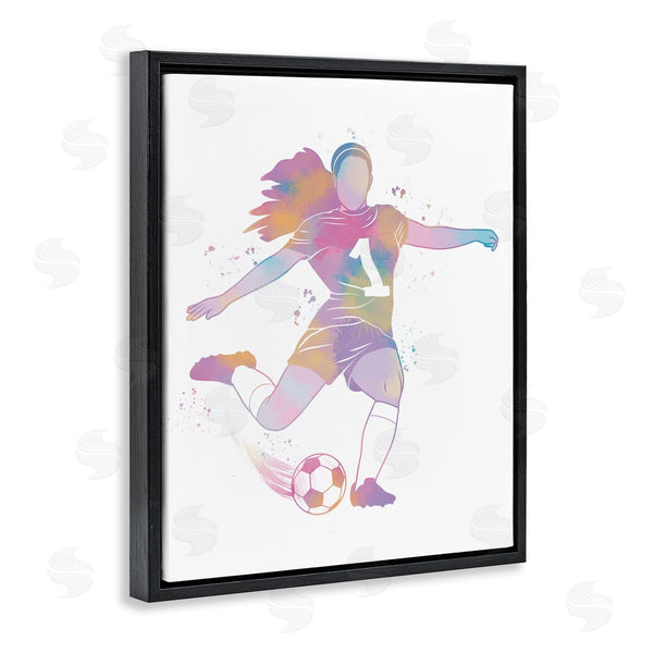 Stupell Industries Marcus Prime | Woman Athlete Pastel Soccer