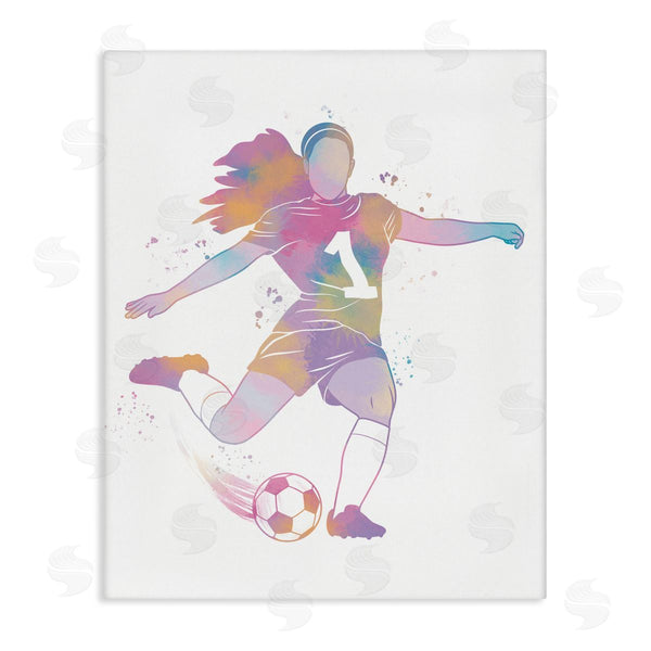 stupell industries Marcus Prime | Woman Athlete Pastel Soccer