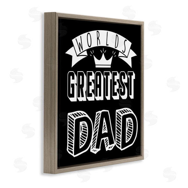 Stupell Industries Marcus Prime | Worlds Greatest Dad Cool Varied Typography Crown Design Wall Art