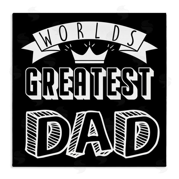 stupell industries Marcus Prime | Worlds Greatest Dad Cool Varied Typography Crown Design Wall Art