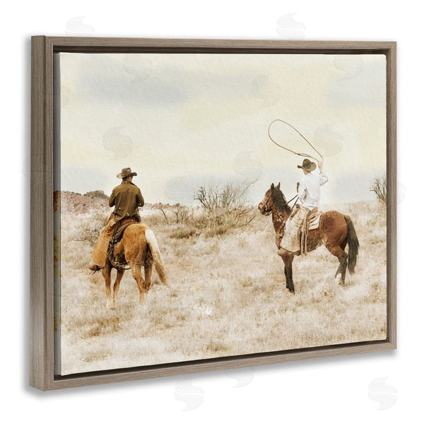 Stupell Industries Marcus Prime | Wrangling Cowboys Western Pair