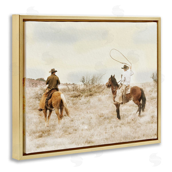 Stupell Industries Marcus Prime | Wrangling Cowboys Western Pair