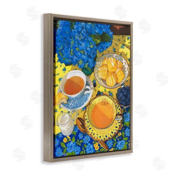 Stupell Industries Mardell Schuster | Blue And Yellow Tea Party