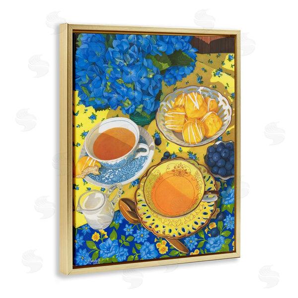 Stupell Industries Mardell Schuster | Blue And Yellow Tea Party